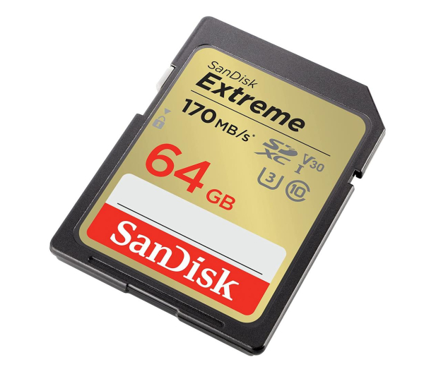 Sandisk 64GB SDXC Extreme 170MB/s A2 C10 V30 UHS-I U3 - 1058631 - zdjęcie 3
